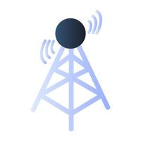 Modern design icon of signal tower vector