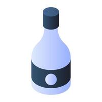Modern design icon of wine bucket vector