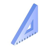 Trendy design icon of rectangular scale vector