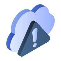 An icon design of cloud error vector