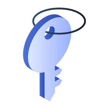 design of keyring isolated on white background vector