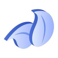 Editable design icon of leaves vector