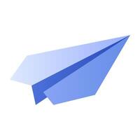 Editable design icon of paper plane vector