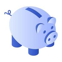 Modern design icon of piggy bank vector