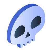 A creative design icon of skull vector