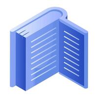 Trendy design of open book vector