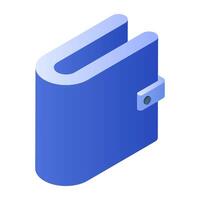 Trendy design icon of wallet vector