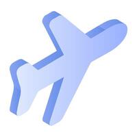 A beautiful design icon of airplane vector
