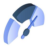 Unique design icon of speedometer vector