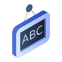 A creative design icon of abc learning vector