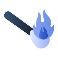 Trendy design icon of matchstick vector