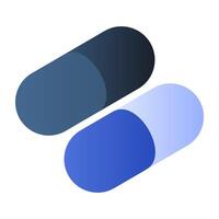 An editable design icon of pills vector