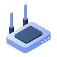 Modern design icon of wifi router vector