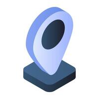 Editable design icon of location pointer vector