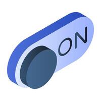 A colored design icon of toggle buttons vector