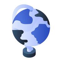 Modern style icon of table globe vector