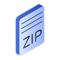Premium design icon of zip file vector