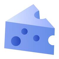 An icon design of cheese slice vector