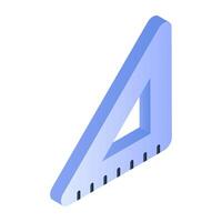 Trendy design icon of rectangular scale vector