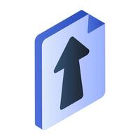 Editable design icon of file upload vector