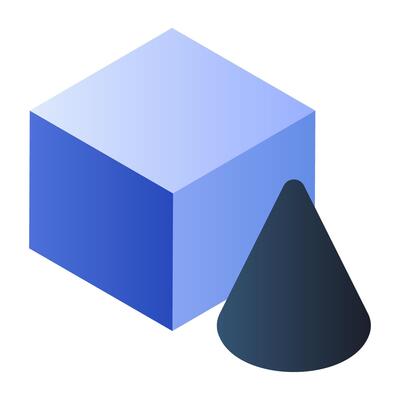 Math shapes, geometric shapes concept icon