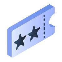 A unique design icon of ticket vector