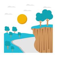 An icon design of cliff landscape vector