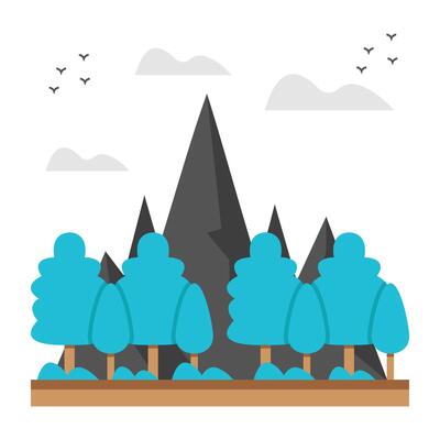 Perfect design icon of forest landscape