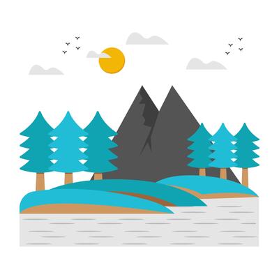 Perfect design icon of forest landscape