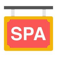 A flat design icon of spa board vector