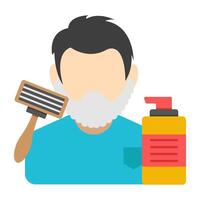 A colored design icon of shaving vector