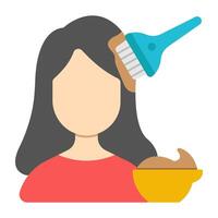A beautiful design icon of hair color vector
