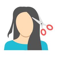 An icon design of hair cut vector