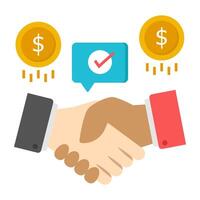 Modern design icon of contract vector