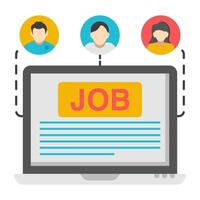Modern design icon of job candidates vector