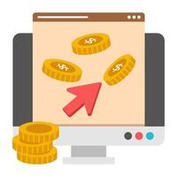 A trendy design icon of pay per click vector
