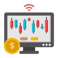 A beautiful design icon of online Boxplot vector