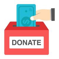 Perfect design icon of money Donate vector