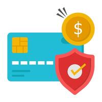 A beautiful design icon of secure card vector