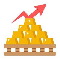 A trendy design icon of ingots vector
