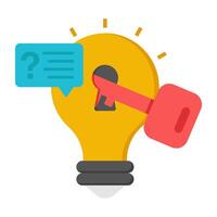 A trendy design icon of key idea vector