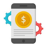 Creative design icon of mobile money management vector