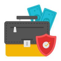 Premium design icon of secure suitcase vector