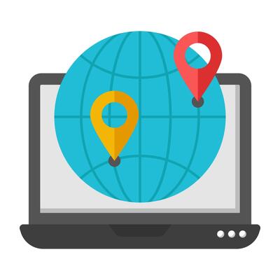 Creative design icon of global location