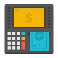 Creative design icon of atm withdrawal vector