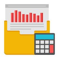 An icon design of business folder vector