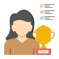 An icon design of trophy vector