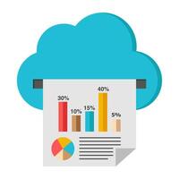 An icon design of cloud report vector