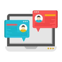 Creative design icon of online chatting vector