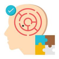A trendy design icon of mind strategy vector